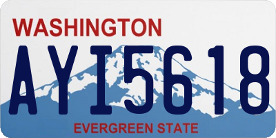 WA license plate AYI5618
