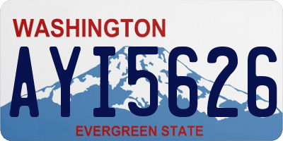 WA license plate AYI5626