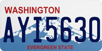 WA license plate AYI5630