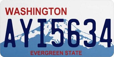 WA license plate AYI5634