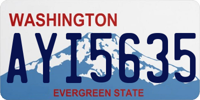 WA license plate AYI5635