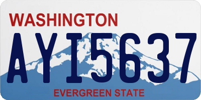 WA license plate AYI5637