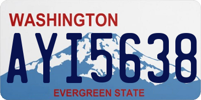 WA license plate AYI5638