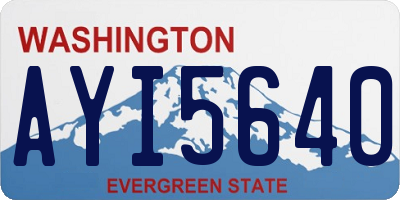 WA license plate AYI5640