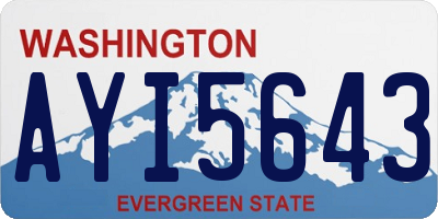 WA license plate AYI5643