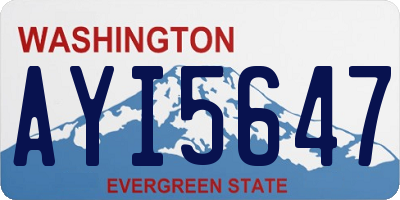 WA license plate AYI5647