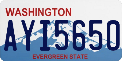 WA license plate AYI5650