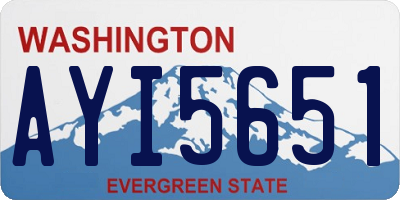 WA license plate AYI5651