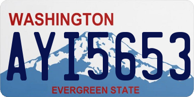 WA license plate AYI5653