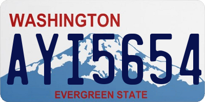 WA license plate AYI5654