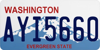WA license plate AYI5660