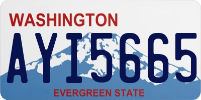 WA license plate AYI5665