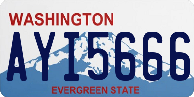 WA license plate AYI5666