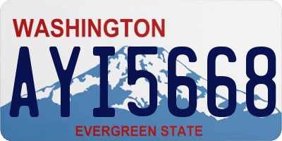 WA license plate AYI5668