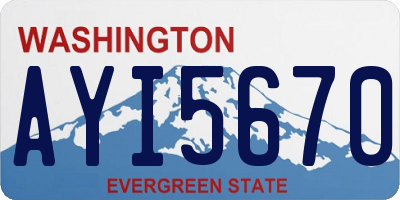 WA license plate AYI5670