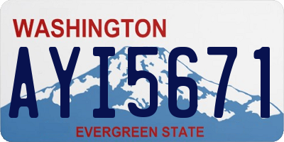 WA license plate AYI5671