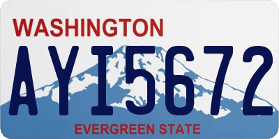 WA license plate AYI5672