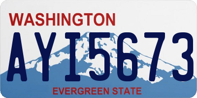 WA license plate AYI5673