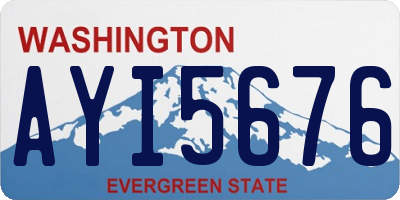WA license plate AYI5676