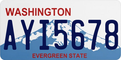 WA license plate AYI5678