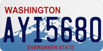 WA license plate AYI5680