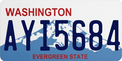 WA license plate AYI5684