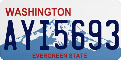 WA license plate AYI5693