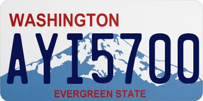 WA license plate AYI5700