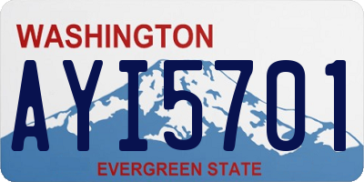 WA license plate AYI5701