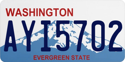 WA license plate AYI5702
