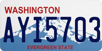 WA license plate AYI5703