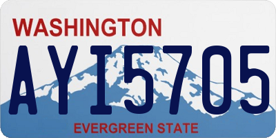 WA license plate AYI5705