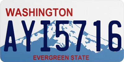 WA license plate AYI5716