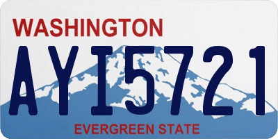 WA license plate AYI5721