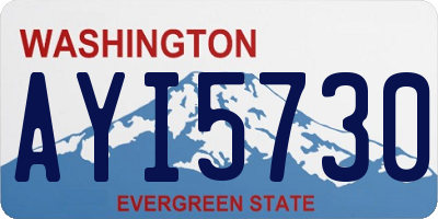 WA license plate AYI5730