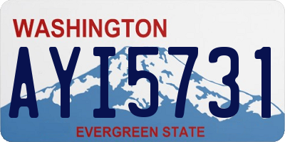 WA license plate AYI5731