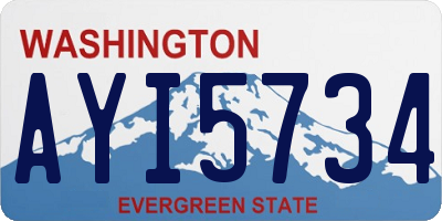 WA license plate AYI5734