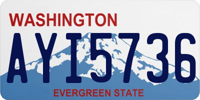WA license plate AYI5736