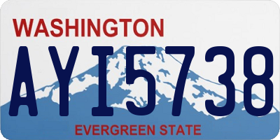 WA license plate AYI5738
