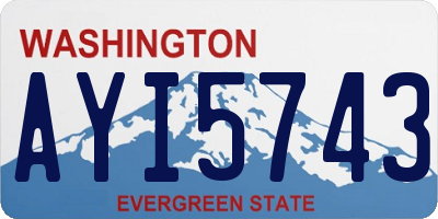 WA license plate AYI5743