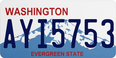 WA license plate AYI5753