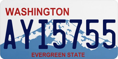 WA license plate AYI5755