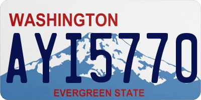 WA license plate AYI5770