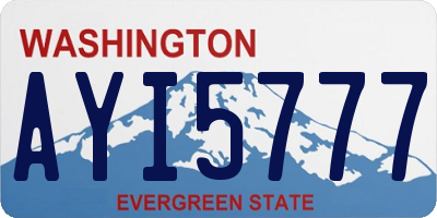 WA license plate AYI5777