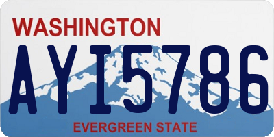 WA license plate AYI5786