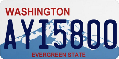 WA license plate AYI5800