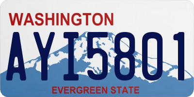 WA license plate AYI5801
