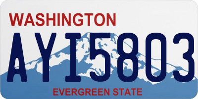 WA license plate AYI5803