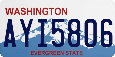WA license plate AYI5806