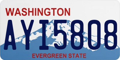 WA license plate AYI5808